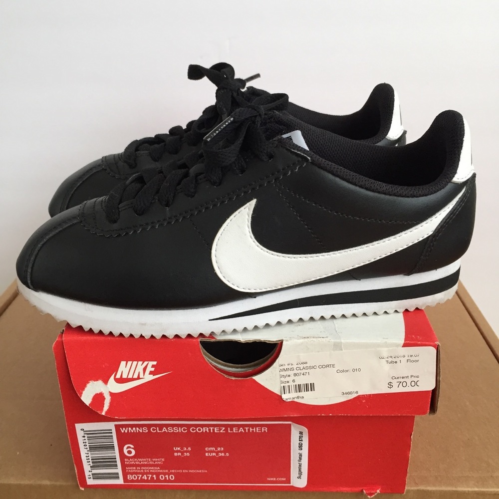 Nike Classic Cortez Leather Black White